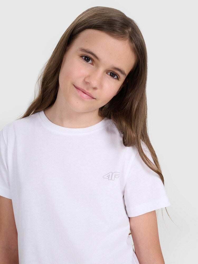 T-shirt regular gładki (2-pack) dziecięcy - multikolor