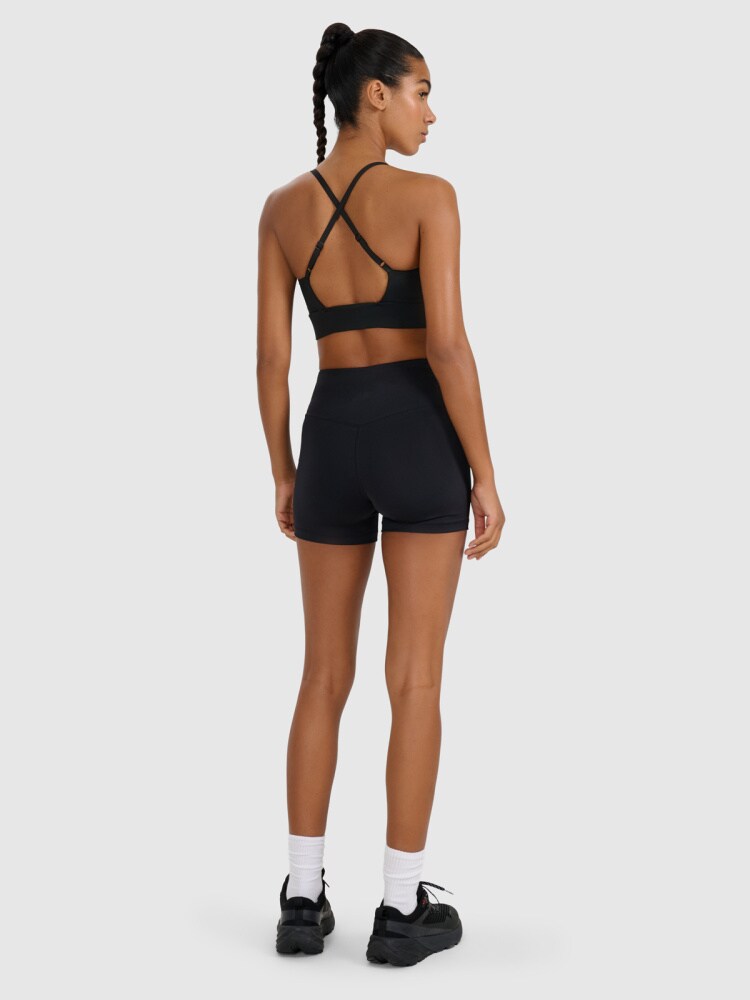 Legginsy krótkie treningowe damskie - czarne