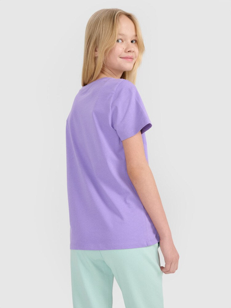 T-shirt regular z nadrukiem dziewczęcy - czarny