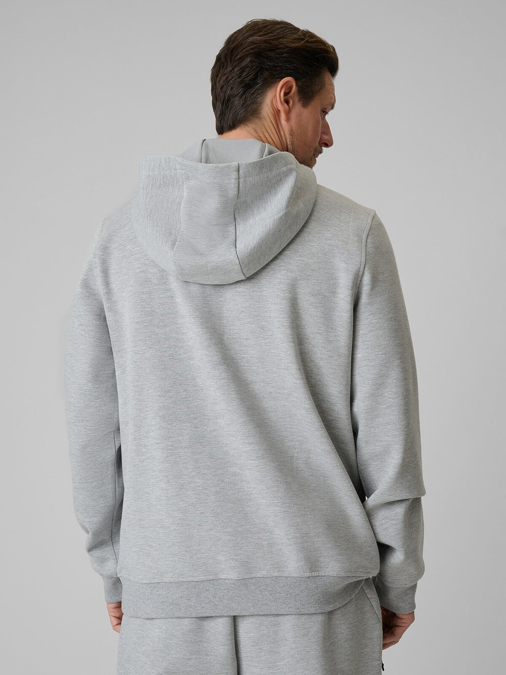 Bluza dresowa regular z kapturem męska - granatowa