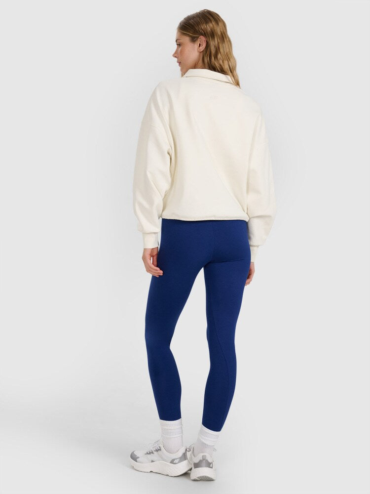 Legginsy dzianinowe damskie - czarne