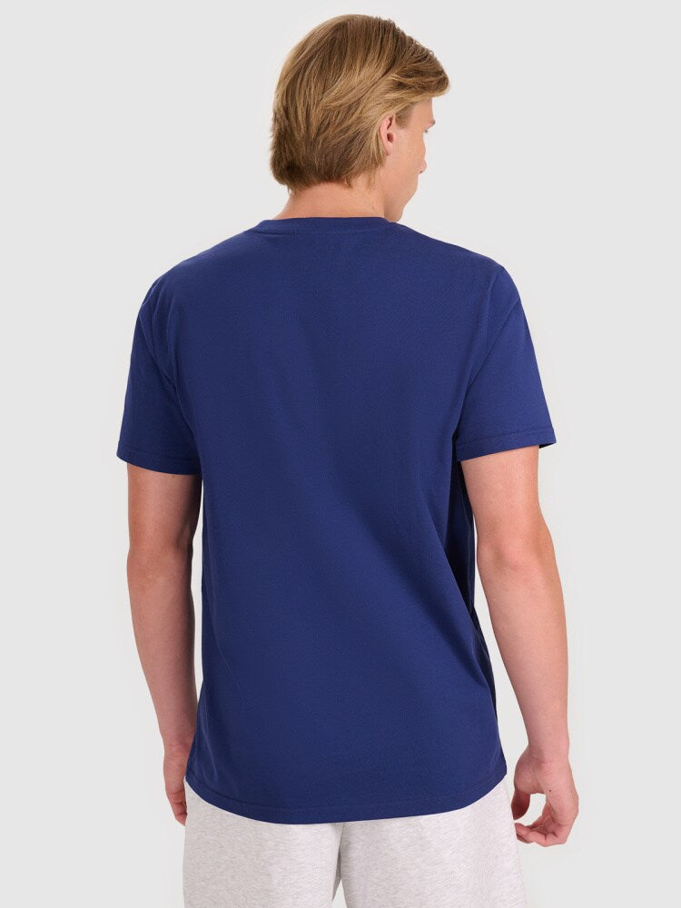 T-shirt regular gładki męski - szary