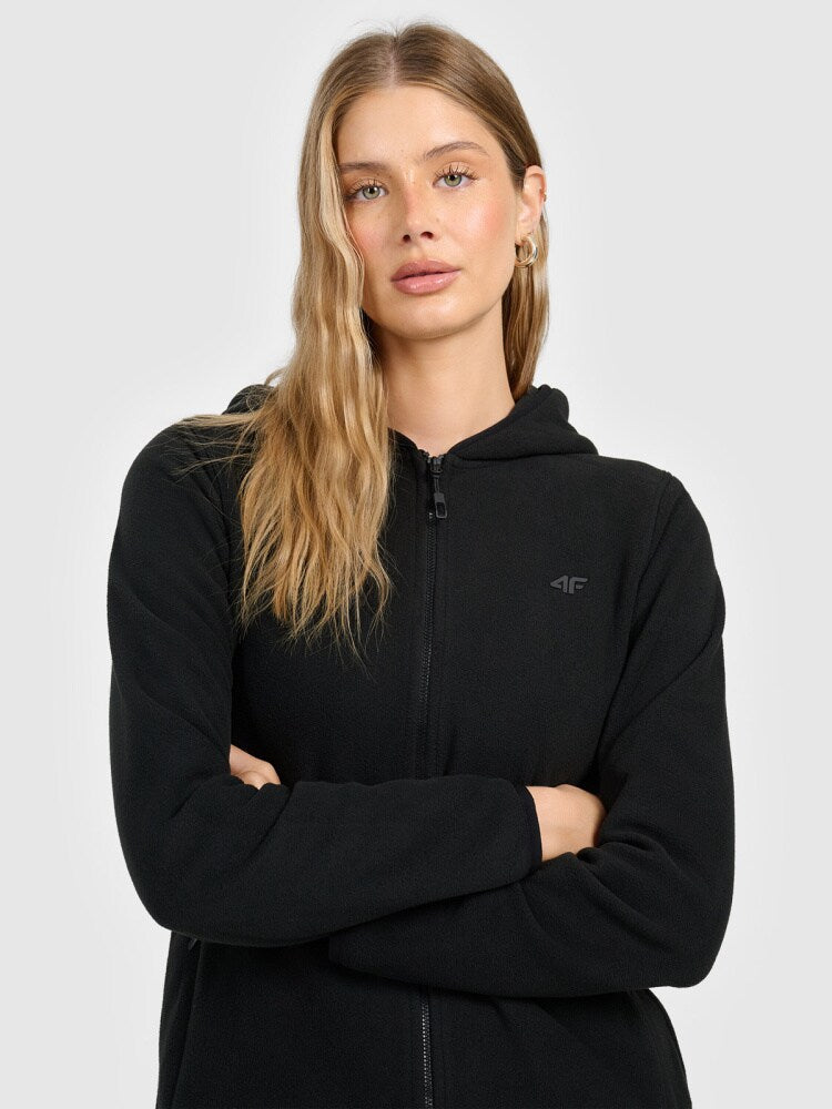 Polar slim z kapturem damski - czarny