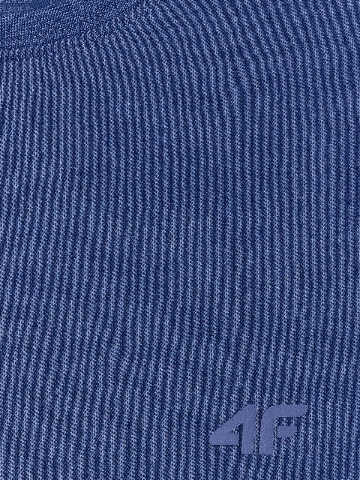 T-shirt slim gładki damski - granatowy