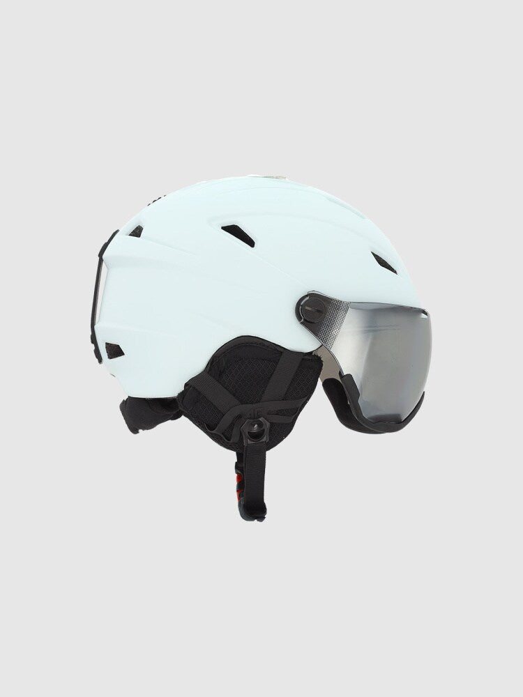 Kask narciarski z goglami uniseks - fioletowy