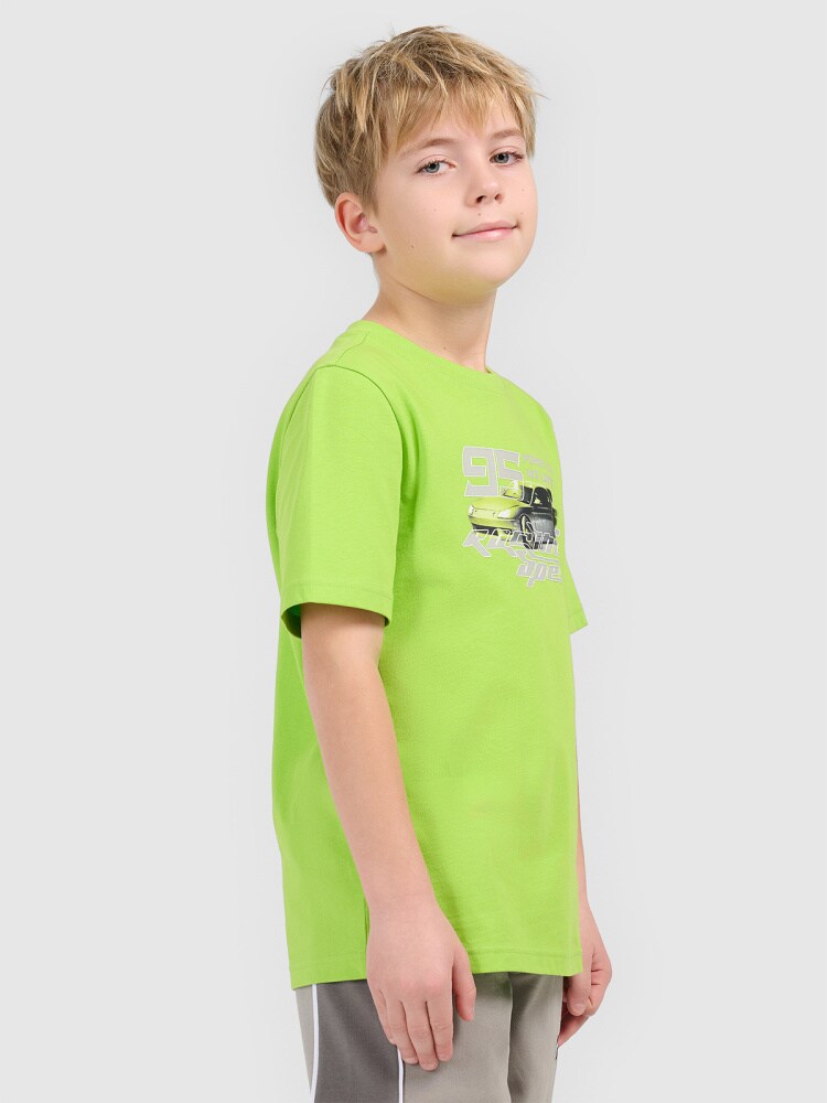 T-shirt regular z nadrukiem chłopięcy - czerwony