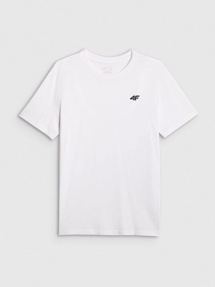 T-shirt regular gładki męski - czarny