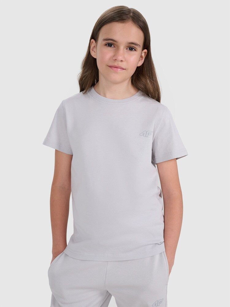 T-shirt regular gładki (2-pack) dziecięcy - multikolor