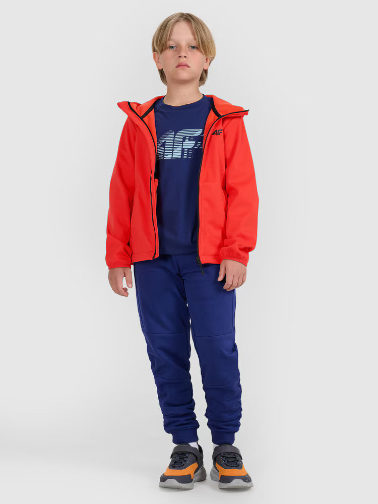 Kurtka softshell wiatroodporna membrana 5000 chłopięca - czerwona
