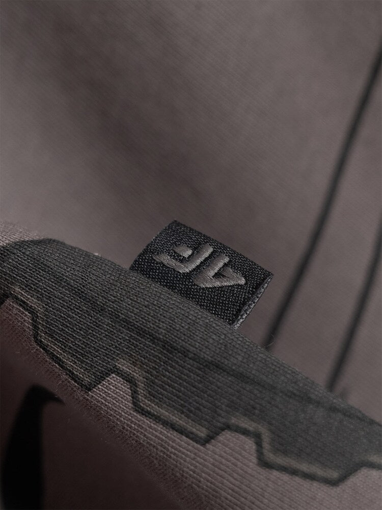 T-shirt oversize z nadrukiem chłopięcy - szary