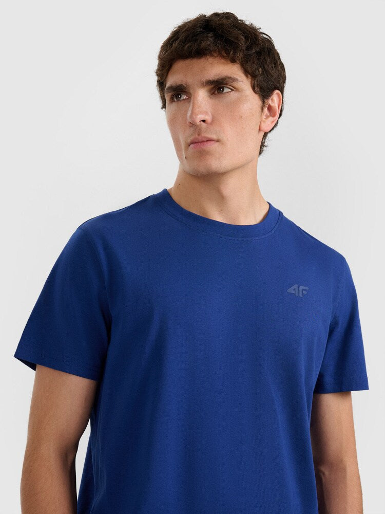 T-shirt regular gładki męski (2-pack) - czarny