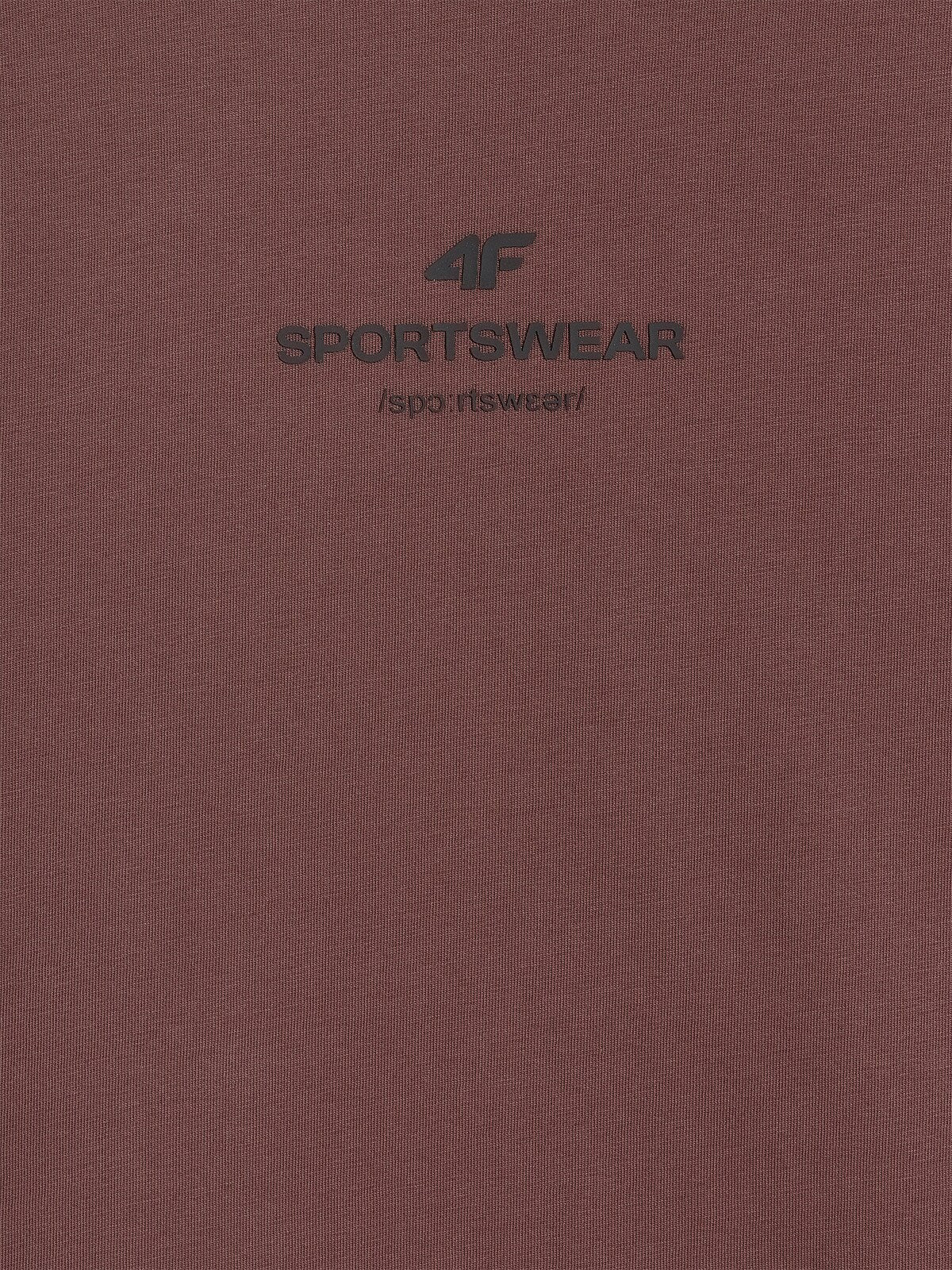 T-shirt regular z nadrukiem męski - szary