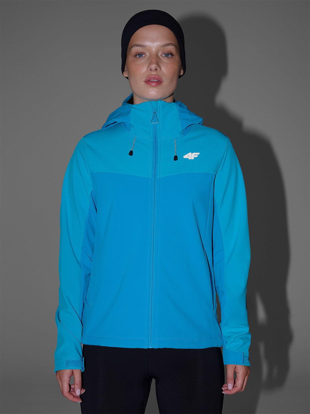 Kurtka softshell wiatroodporna membrana 8000 damska - niebieska