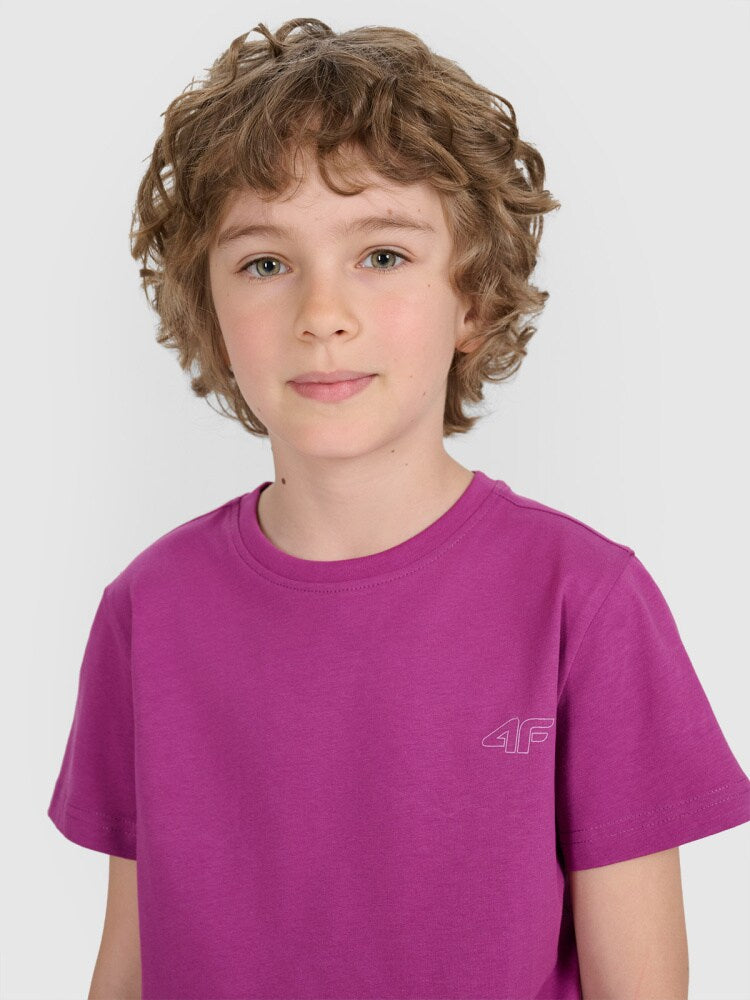 T-shirt regular gładki (2-pack) dziecięcy - multikolor