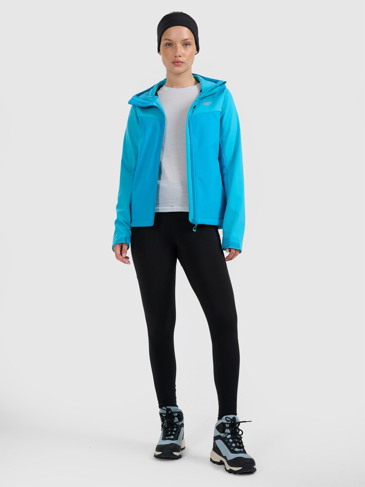 Kurtka softshell wiatroodporna membrana 8000 damska - niebieska