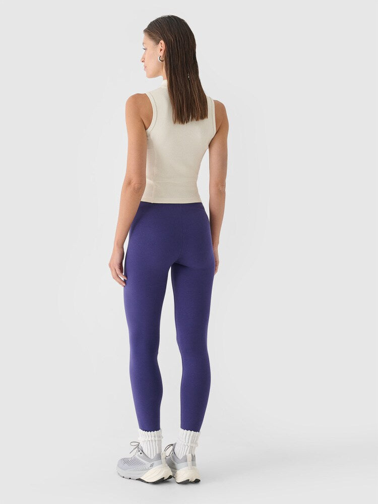 Legginsy dzianinowe damskie - czarne