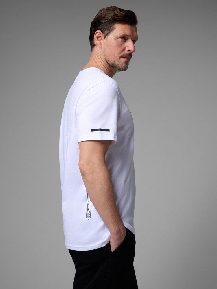 T-shirt regular z nadrukiem męski 4FIVO x Robert Lewandowski - czarny