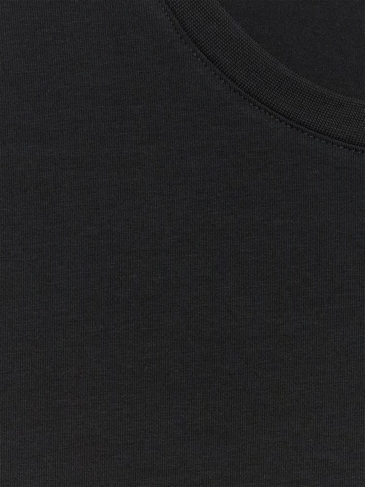 T-shirt slim gładki męski - czarny