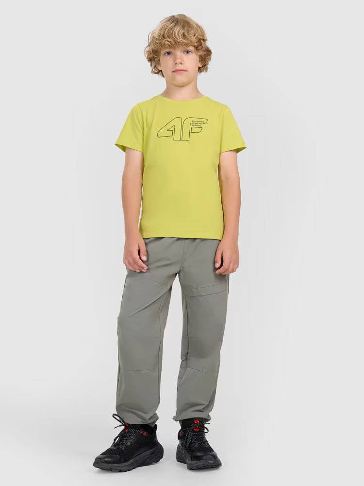 T-shirt regular z nadrukiem chłopięcy - czarny
