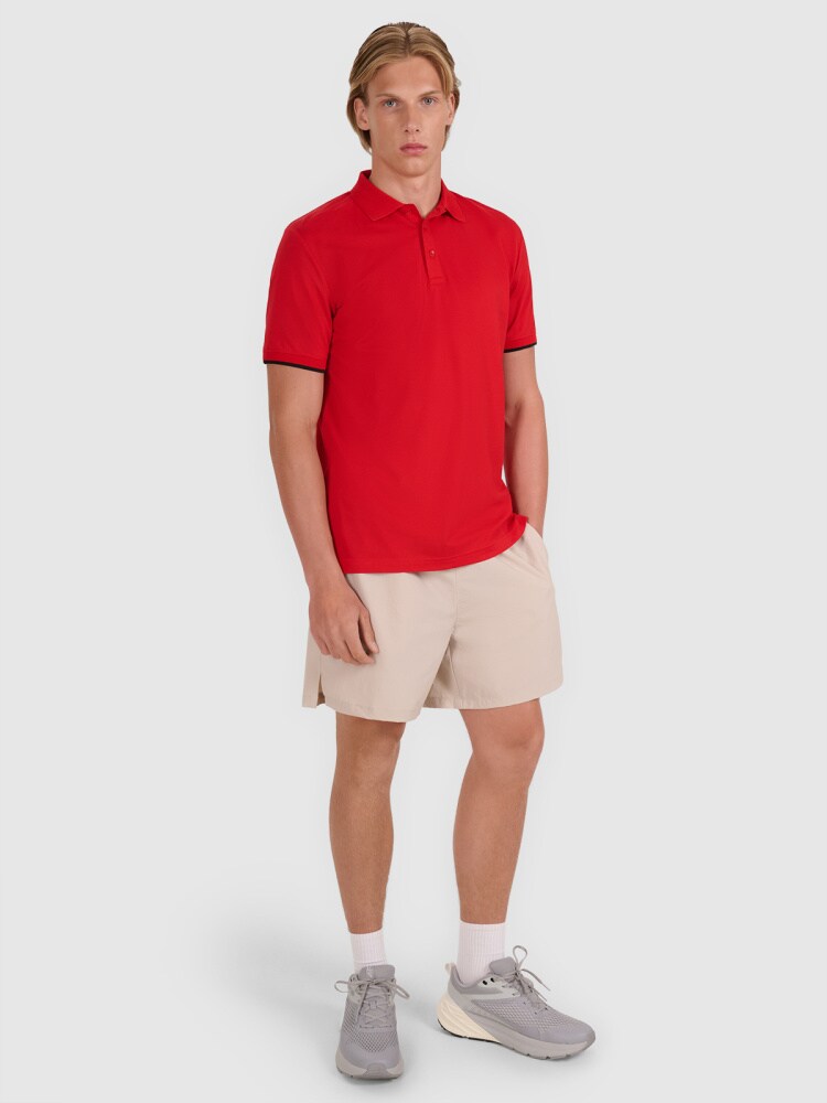 Koszulka polo regular męska - czarna