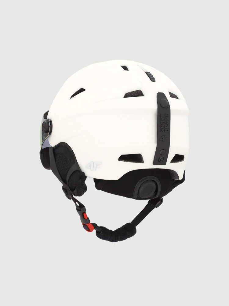 Kask narciarski z goglami uniseks - fioletowy
