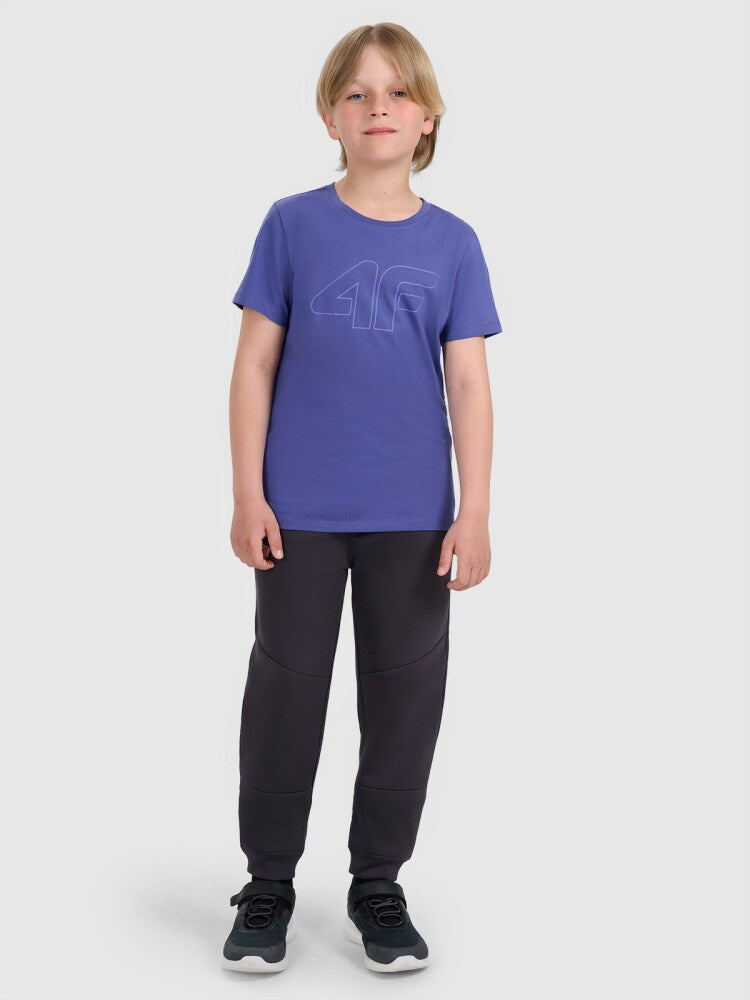 T-shirt regular z nadrukiem chłopięcy - niebieski