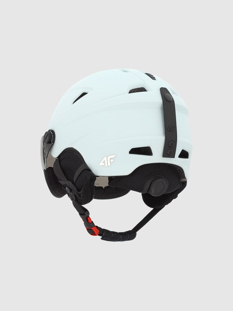 Kask narciarski z goglami uniseks - fioletowy