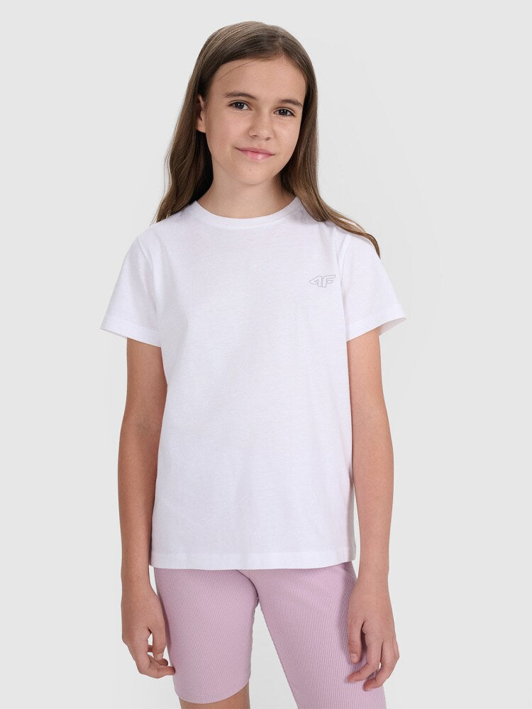 T-shirt regular gładki (2-pack) dziecięcy - multikolor