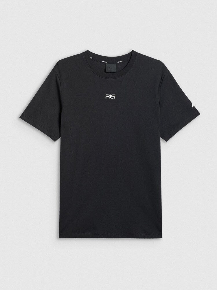 T-shirt regular z nadrukiem męski 4FIVO x Robert Lewandowski - biała