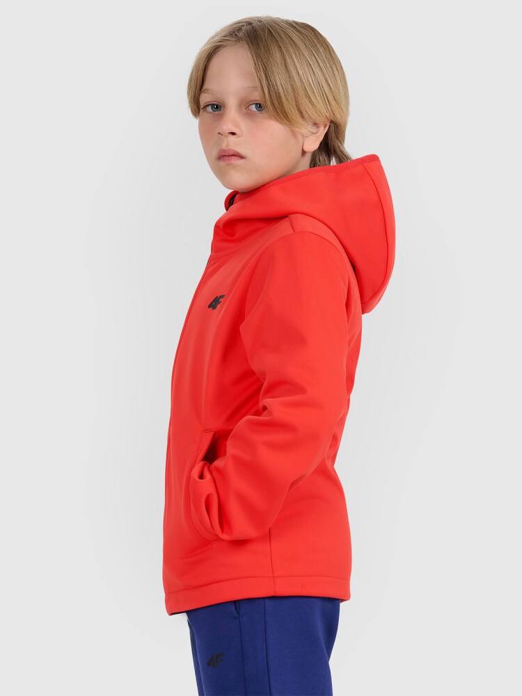 Kurtka softshell wiatroodporna membrana 5000 chłopięca - czerwona