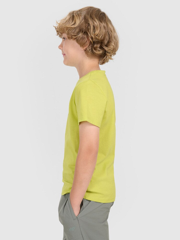 T-shirt regular z nadrukiem chłopięcy - czarny