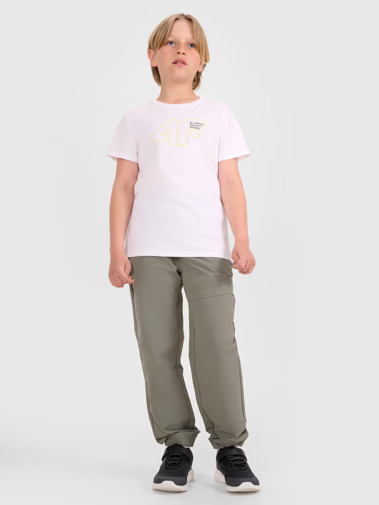 T-shirt regular z nadrukiem chłopięcy - czarny