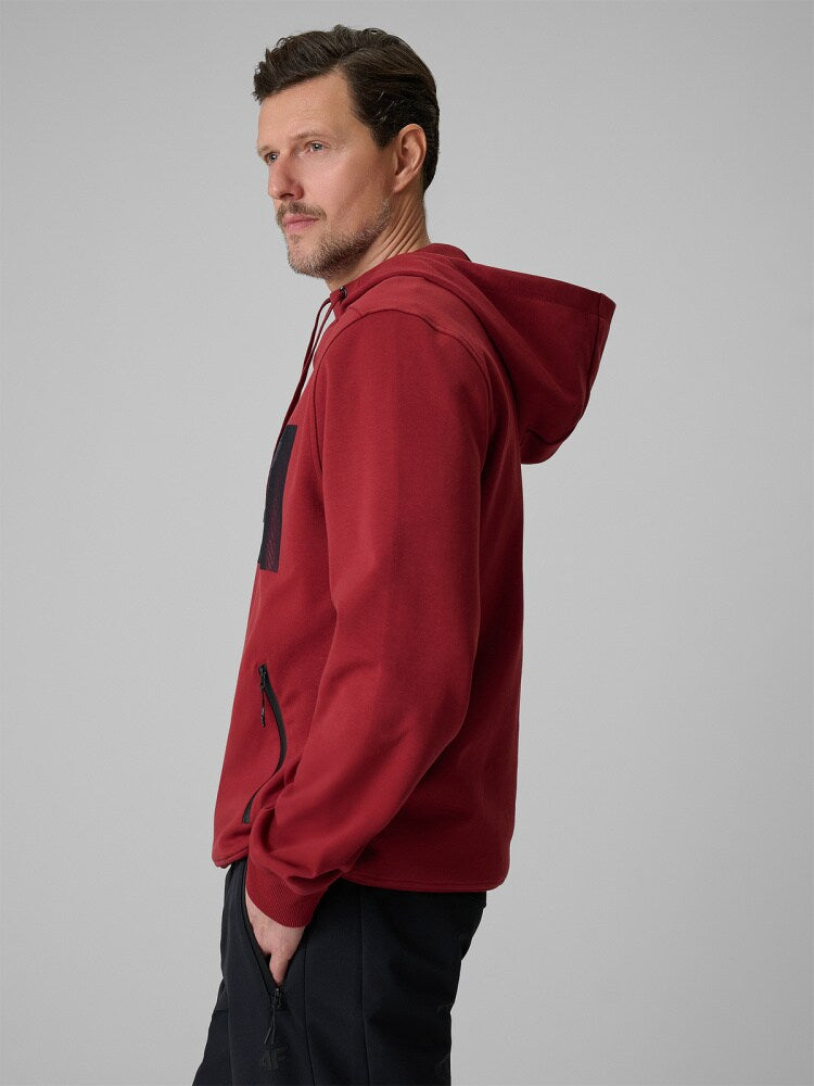 Bluza dresowa regular z kapturem męska - granatowa