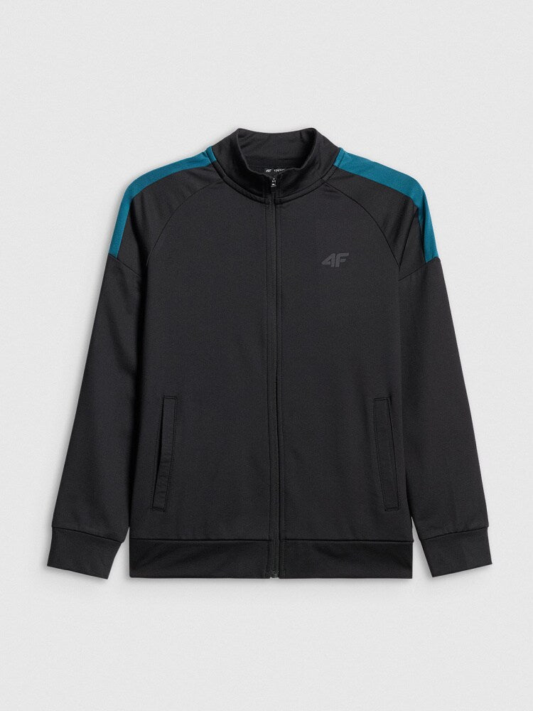 Bluza sportowa regular bez kaptura chłopięca - turkusowa