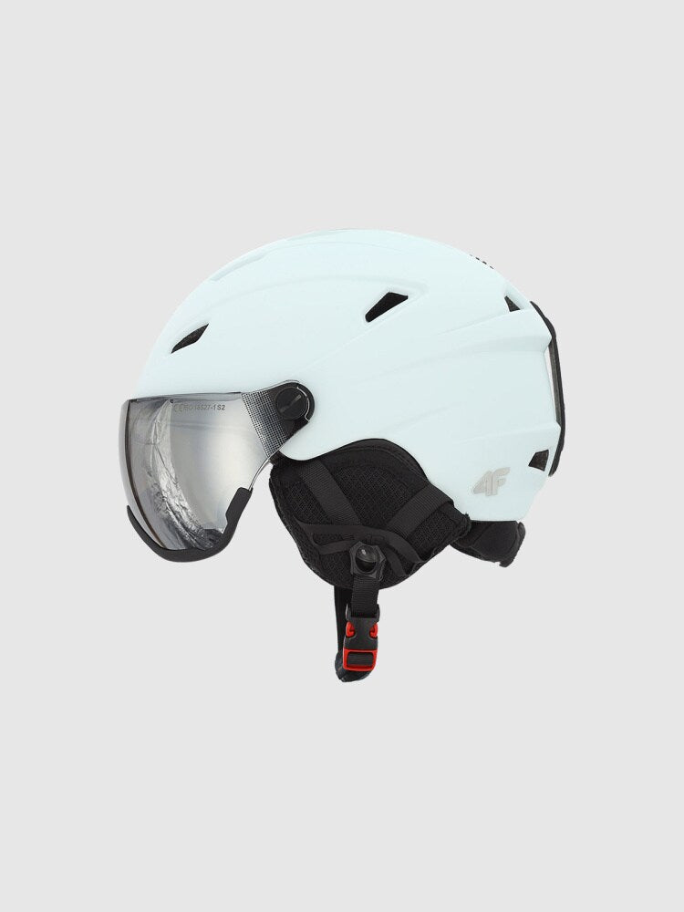 Kask narciarski z goglami uniseks - fioletowy