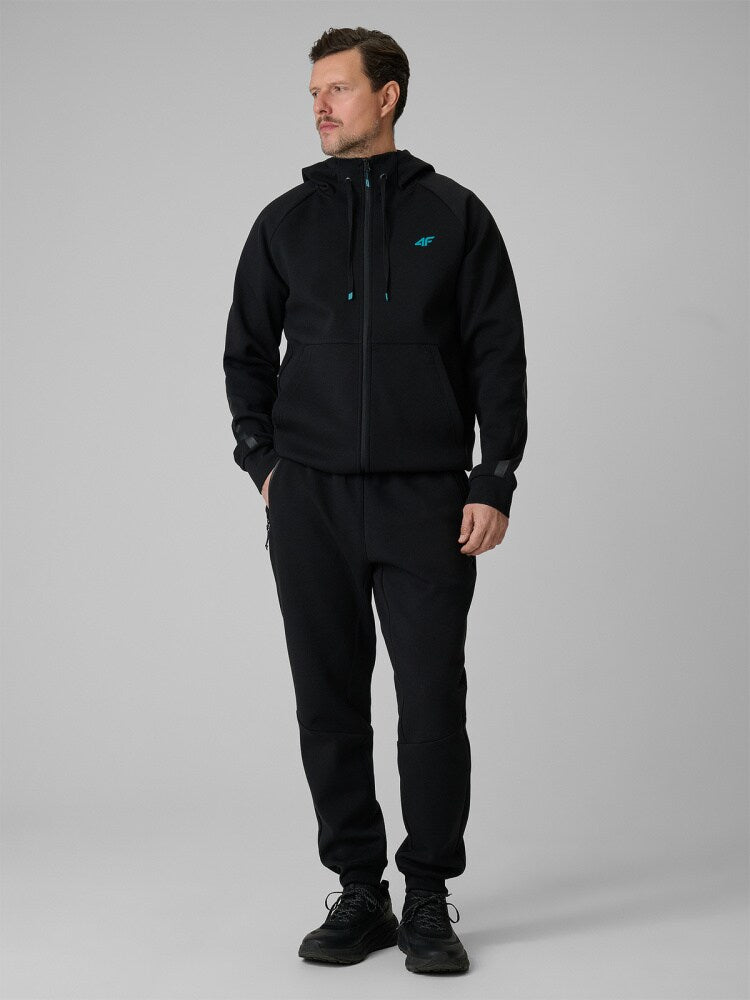 Bluza dresowa regular z kapturem męska - szara