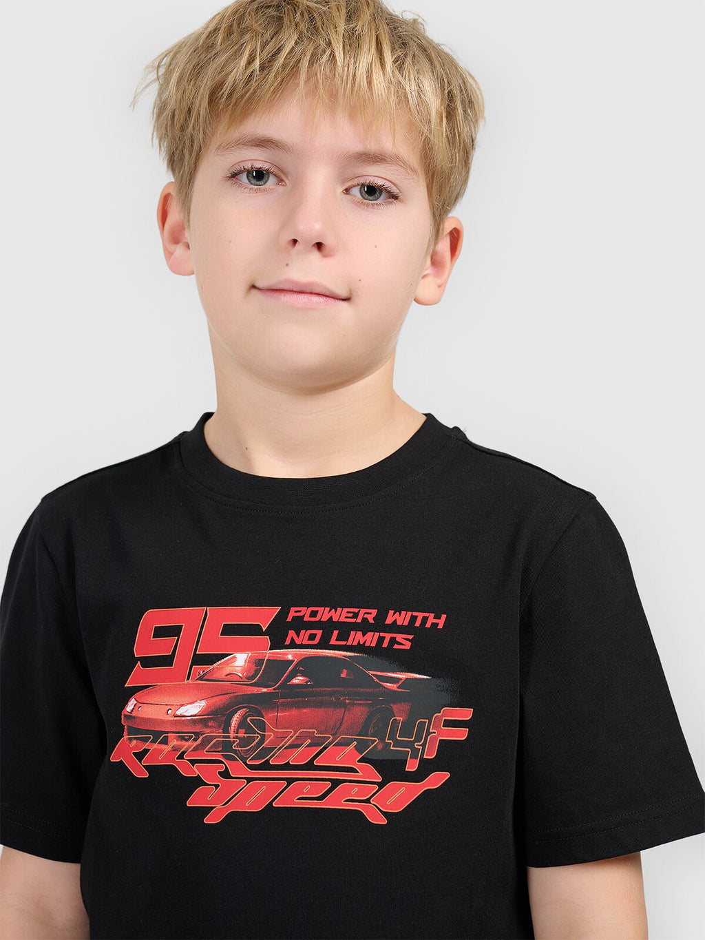 T-shirt regular z nadrukiem chłopięcy - czerwony