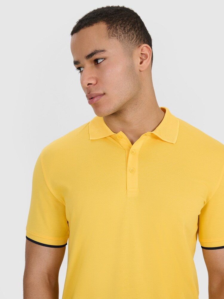 Koszulka polo regular męska - czarna