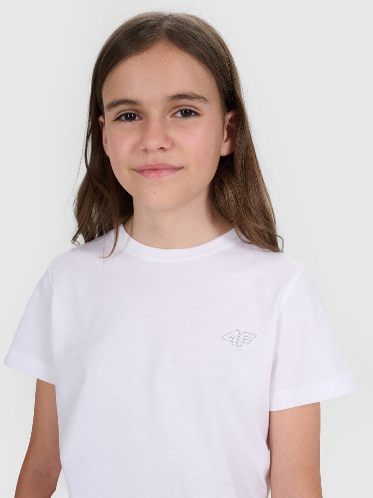 T-shirt regular gładki (2-pack) dziecięcy - multikolor