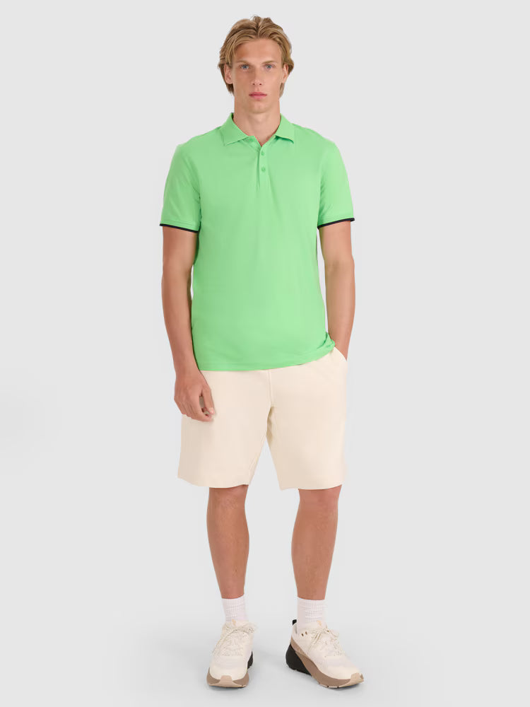 Koszulka polo regular męska - czarna