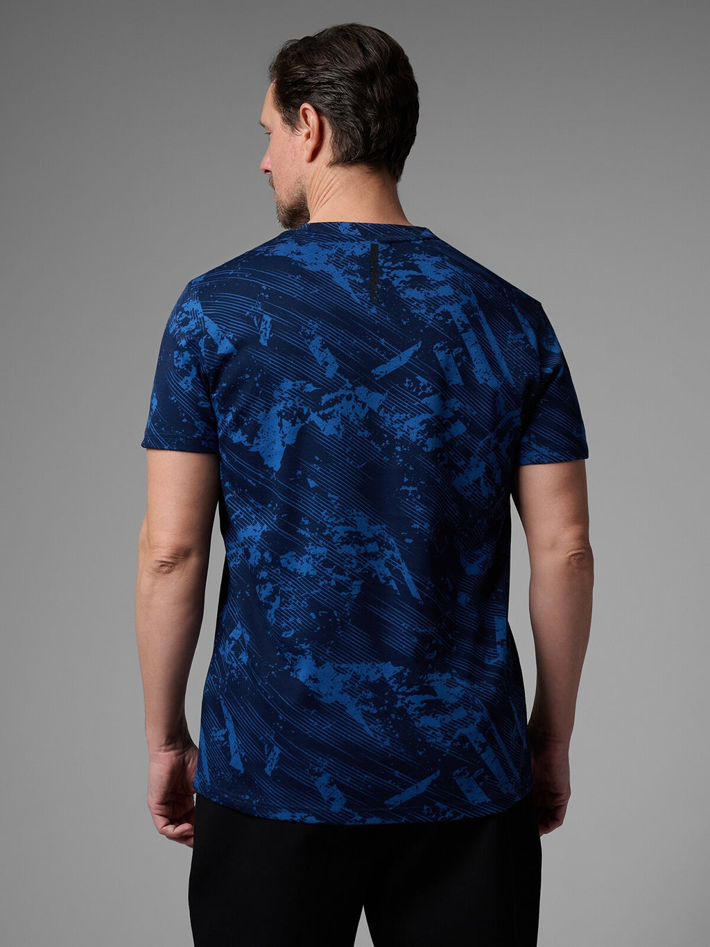 T-shirt regular z nadrukiem męski 4FIVO x Robert Lewandowski - czarny